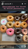 Screenshot of a box of donuts from Blake Lively's Instagram with the caption 